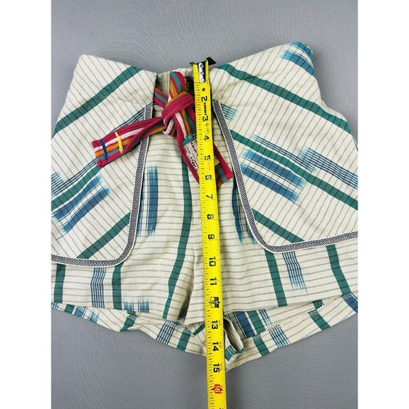 Urban Outfitters Women's 2 Eva Pattern Striped Belted Shorts - Picture 7 of 9